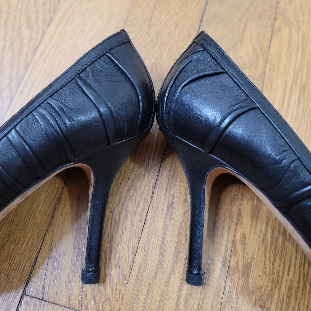 VTG Christian Dior Ruched Leather Pumps - Picture 8 of 15